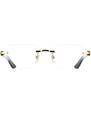 Cartier Rectangular Frame Glasses - White