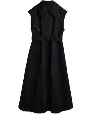 Y-3 Zip-Detail Belted Dress - Black