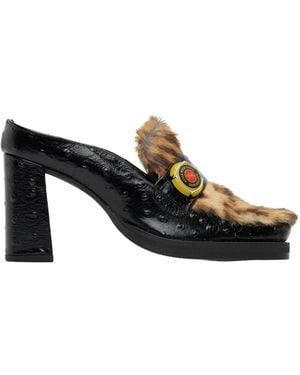 Martine Rose Square-Toe High-Heeled Mules - Black