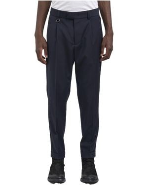 Paolo Pecora Casual Pants With Belt Loops - Blue