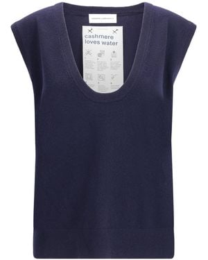 Extreme Cashmere Lord Sleeveless Knitted Top - Blue