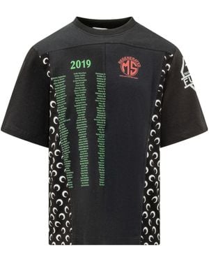 Marine Serre Graphic Crew Neck T-Shirt - Black