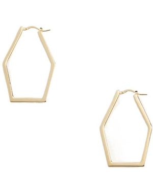 La DoubleJ Portal Geometric Hoop Earrings - Metallic