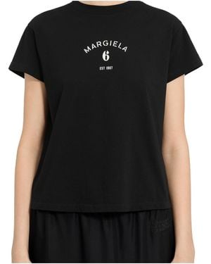 MM6 by Maison Margiela Crew Neck T-Shirt - Black