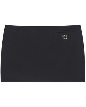 Givenchy Wool 4G Liquid Mini Skirt - Black
