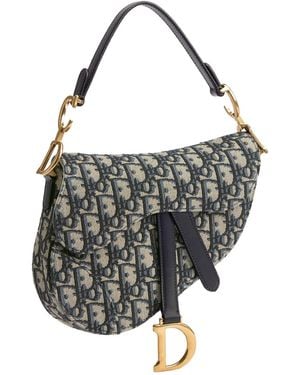 Dior Small Saddle Bag With Strap - White