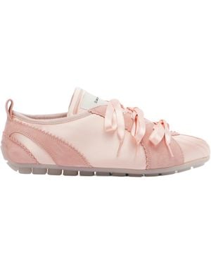 Simone Rocha Ballerina Grip Satin And Suede Trainers - Pink