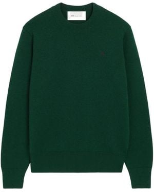 Ami Paris Crew Neck Long-Sleeved Sweatshirt - Green