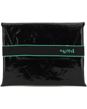 Bottega Veneta Contrast-Trimmed Laptop Case - Black