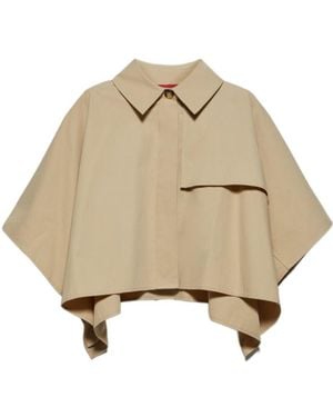 MAX&Co. Single Breasted Cape - Natural