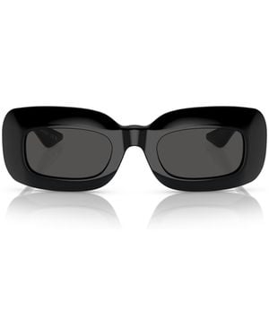 Oliver Peoples 1966C Rectangle-Frame Sunglasses - Black