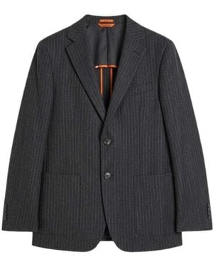 Barena Pinstripe Blazer - Black