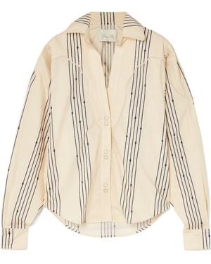 Johanna Ortiz Printed Cotton-Poplin Shirt - Natural