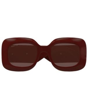 Gucci Eyewear Square Frame Sunglasses - Brown