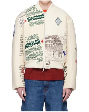Marine Serre Regenerated Printed Bomber Jacket - White