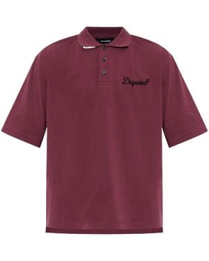 DSquared² Short-Sleeved Polo Shirt - Red