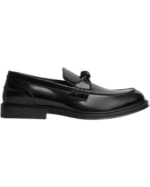 Bottega Veneta Astaire Knot Detailed Loafers - Black