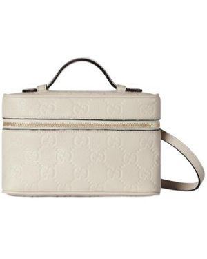 Gucci Gg Emblem Super Mini Bag - Metallic