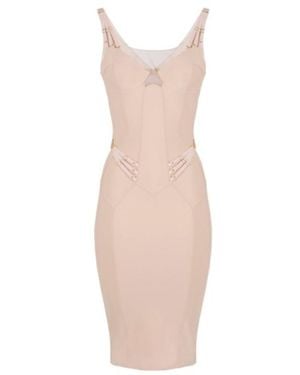 Elisabetta Franchi Sheer Panel Corset Dress - Multicolour