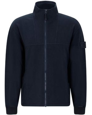 Stone Island Zip-Up Hoodie - Blue