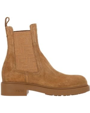 Fendi Filo' Ankle Boots - Brown