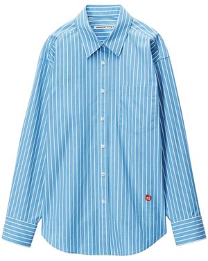 Alexander Wang Logo Patch Boyfriend Shirt - Blue