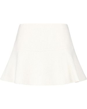 Gucci Flared Wool Mini Skirt - White