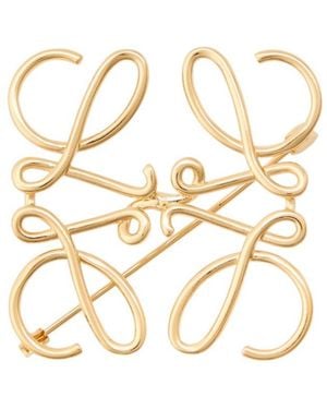 Loewe Anagram Brooch - Metallic