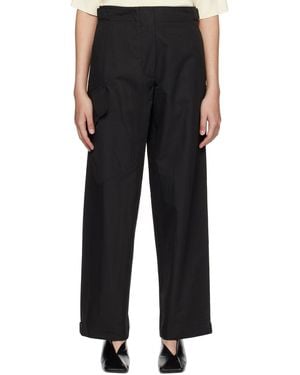 Studio Nicholson High-Waisted Tailored Casual Pants - Black