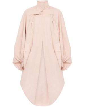 Chloé Chloé Oversized High-Neck Cape Coat - Pink