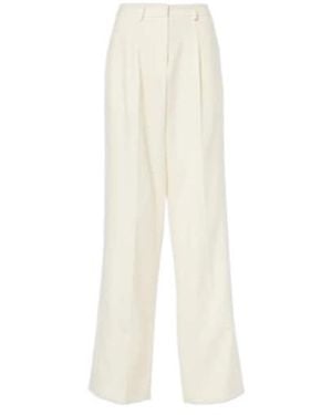 Magda Butrym Wool And Silk Wide-Leg Pants - White