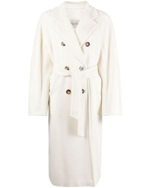 Max Mara Double-Breasted Coat - White