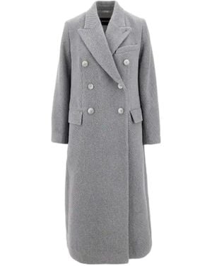 Emporio Armani Long-Sleeved Coat - Gray