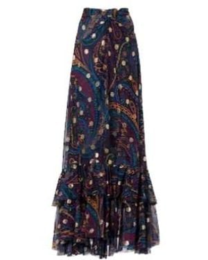 Etro Ruffled Skirt - Blue