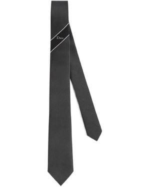 Dior Logo Detail Tie - White