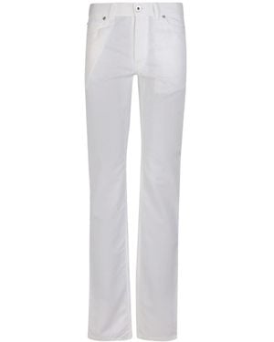 Brioni Regular Fit Mid Rise Pants - White
