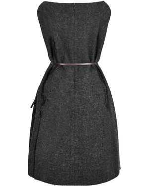 Prada Sleeveless Wool Dress - Black