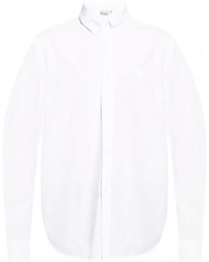 KENZO Tiger-Embroidered Cotton Shirt - White