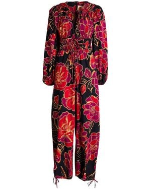FARM Rio Floral Jumpsuit - Red