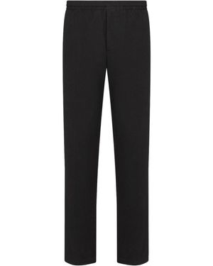 Dior Tailored Track Trousers With Cd Icon Embroidery - Black