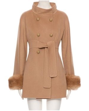 Valentino Long-Sleeved Coat - Natural