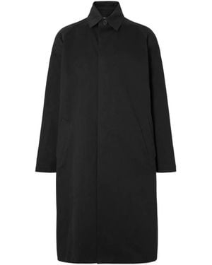 The Row Long Cotton Trench Coat - Black