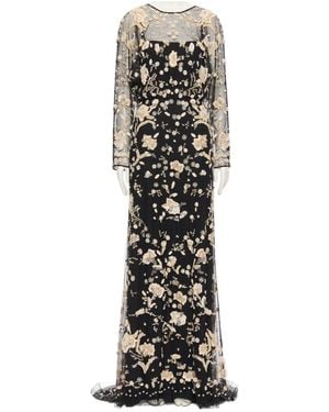 Valentino Round Neck Long Sleeve Dress - White