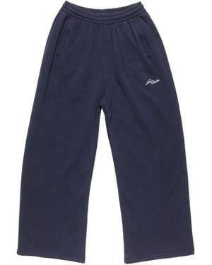 Acne Studios Fleece Logo Sweatpants - Blue
