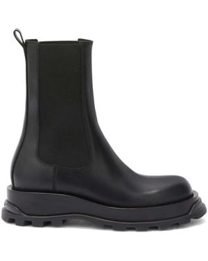 Jil Sander Leather Chelsea Boots - Black