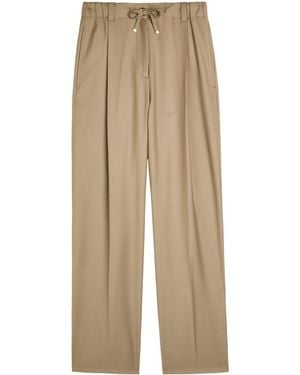 Moncler Simple Wool Pants - Natural