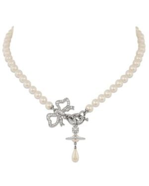 Vivienne Westwood Rigoberta Pearl Necklace - Metallic
