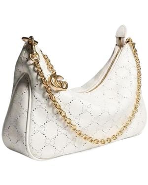 Gucci Lady Lunetta Small Shoulder Bag With Chain - Natural