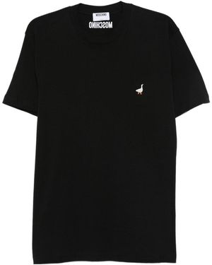 Moschino Embroidered-Goose T-Shirt - Black