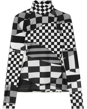 PUCCI Giardino-Print Long-Sleeve Top - Black